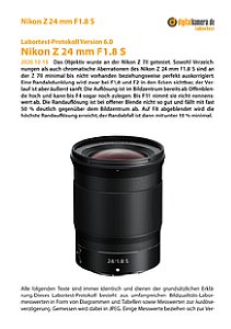 Nikon Z 24 mm F1.8 S mit 7II Labortest, Seite 1 [Foto: MediaNord]