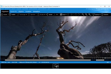 Bild Der Video-Player in Photo Commander 14 erlaubt dem Anwender, Einzelbilder aus einem Video zu extrahieren. [Foto: Ashampoo]