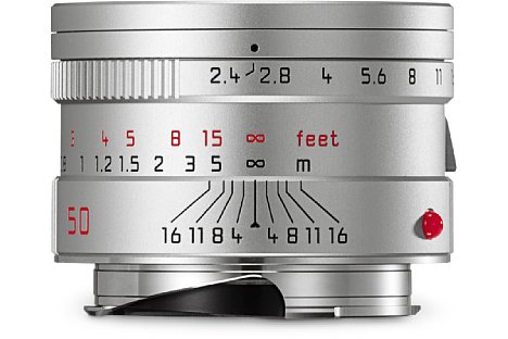 Bild Auch das Leica Summarit-M 1:2.4/50 mm wird in zwei Farben angeboten: Schwarz und Silber. [Foto: Leica]