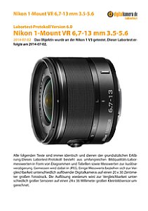 Nikon 1-Mount VR 6,7-13 mm 3.5-5.6 mit 1 V3 Labortest, Seite 1 [Foto: MediaNord]