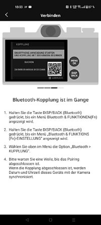 Bild Fujifilm XApp – Bluetoothkopplung Schritt 5. [Foto: MediaNord]