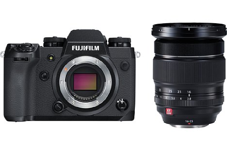 Bild Fujifilm X-H1 mit XF 16-55 mm. [Foto: Fujifilm]