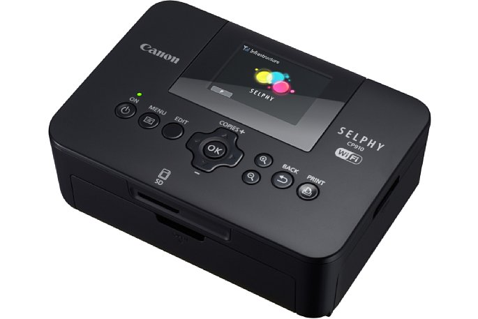Bild Der Selphy CP910 kann ebenso Bilddaten von einem eingesteckten USB-Stick auslesen sowie von einer mit PictBridge ausgestatteten Kamera. [Foto: Canon]
