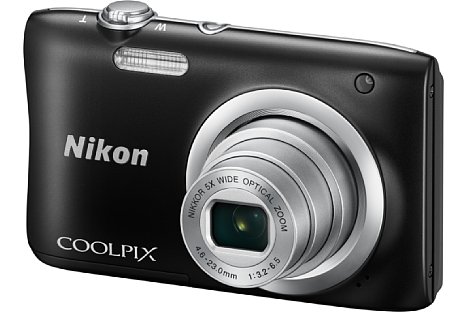 Bild Die Nikon Coolpix A100 kombiniert ein Fünffachzoom von 26 bis 130 Millimeter entsprechend Kleinbild mit einem 20 Megapixel auflösenden 1/2,3" CCD-Sensor. [Foto: Nikon]