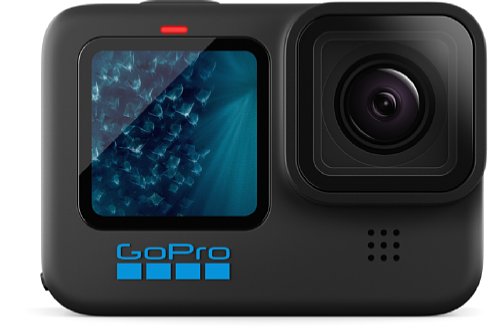 Bild Die GoPro Hero11 Black gleicht ihrer Vorgängerin wie ein Ei dem anderen. Der Monitor auf der Front kann für das Livebild (als Sucher) genutzt werden oder auch nur für große, gut lesbare Status-Anzeigen. [Foto: GoPro]