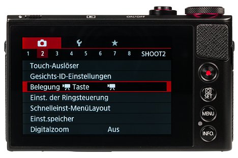 Bild Ohne den 7,5 Zentimeter großen Touchscreen lässt sich die Canon PowerShot G9 X nicht bedienen, denn es fehlt ihr unter anderem das Vierwegekreuz. [Foto: MediaNord]