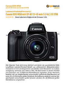 Canon EOS M50 mit EF-M 15-45 mm 3.5-6.3 IS STM Labortest, Seite 1 [Foto: MediaNord]