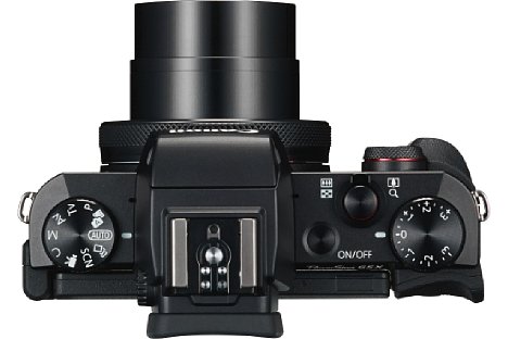 Bild Als Bridgekamera bietet die Canon PowerShot G5 X nicht nur einen elektronischen Sucher, sondern auch einen System-Blitzschuh. [Foto: Canon]