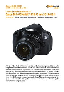 Canon EOS 650D mit EF-S 18-55 mm 3.5-5.6 IS II Labortest, Seite 1 [Foto: MediaNord]