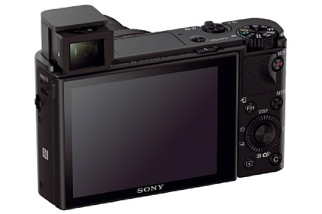 Bild Der pfiffig platzsparend versteckte Sucher der Sony Cyber-shot DSC-RX100 III löst 1,44 Millionen Bildpunkte auf. [Foto: Sony]