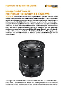 Fujifilm XF 16-80 mm F4 R OIS WR mit X-Pro3 Labortest, Seite 1 [Foto: MediaNord]