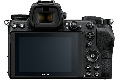 Bild Auf der Rückseite bieten die Nikon Z 7 und Z 6 einen 3,7 Millionen Bildpunkte auflösenden elektronischen Sucher und ein 8,1 Zentimeter großes Touch-OLED mit 2,1 Millionen Bildpunkten Auflösung. [Foto: Nikon]