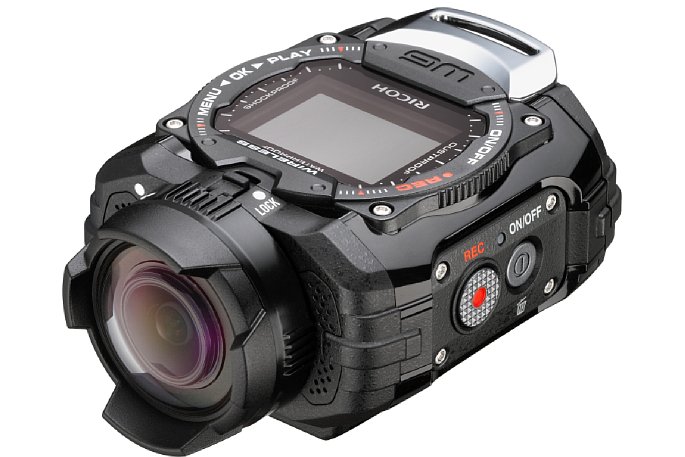Bild Die Ricoh WG-M1 in schwarzer Ausführung. Das Design erinnert stark an die WG-Serie der Outdoor-Kameras von Ricoh/Pentax. [Foto: Ricoh]