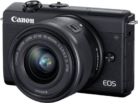 Bild Die neue Einsteiger-DSLM Canon EOS M200, hier mit dem Setobjektiv EF-M 15-45 mm, ist äußerst kompakt und leicht. [Foto: Canon]