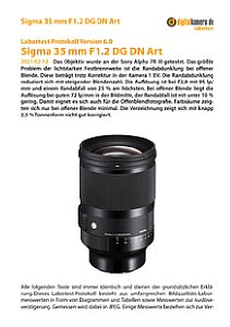 Sigma 35 mm F1.2 DG DN Art mit Sony Alpha 7R III Labortest, Seite 1 [Foto: MediaNord]