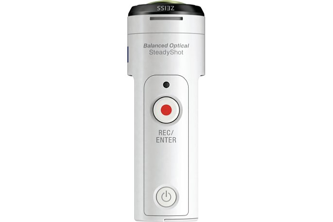 Bild Einschalt- und Videoaufnahmeknopf befinden sich prominent an der Oberseite der Sony FDR-X3000R. [Foto: Sony]