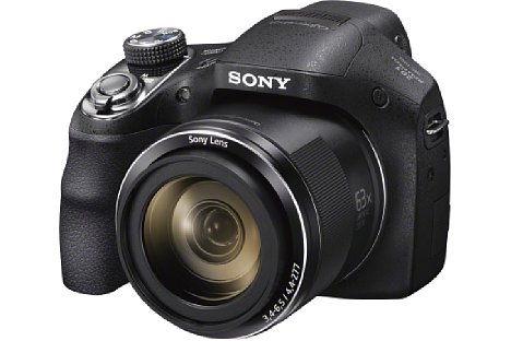 Bild Die Sony Cyber-shot DSC-H400 bringt es sogar auf einen 63-fachen Zoombereich von 24,5-1.550 mm, ihr CCD-Sensor löst 20 Megapixel auf. [Foto: Sony]