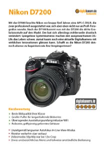Bild Bereits auf der Titelseite des ausführlichen digitalkamera.de-Kameratests findet der Leser die Plus/Minus-Bewertung und das Testsiegel – in diesem Fall fünf von fünf "Dots" für die Nikon D7200. [Foto: MediaNord]