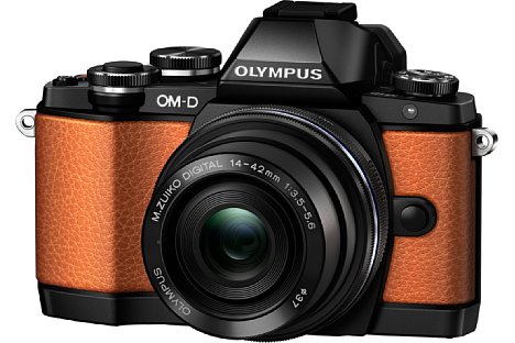 Bild Die orange Limited Edition der Olympus OM-D E-M10 mit EZ-M 14-42 mm springt dagegen sofort ins Auge. [Foto: Olympus]