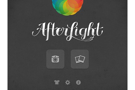 Bild Auf dem Startbildschirm der App AfterLight kann zwischen einem Foto aus dem Album und einer neuen Aufnahme gewählt werden. [Foto: Ralf Spoerer]