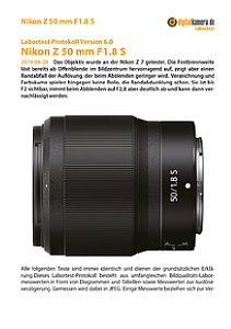 Nikon Z 50 mm F1.8 S mit Z 7 Labortest, Seite 1 [Foto: MediaNord]