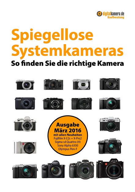 Bild digitalkamera.de Kaufberatung Spiegellose Systemkameras März 2016. [Foto: MediaNord]