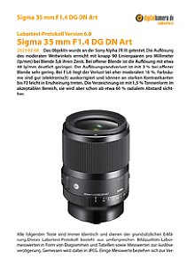 Sigma 35 mm F1.4 DG DN Art mit Sony Alpha 7R III Labortest, Seite 1 [Foto: MediaNord]
