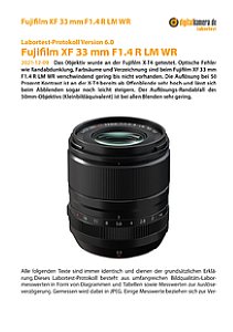 Fujifilm XF 33 mm F1.4 R LM WR mit X-T4 Labortest, Seite 1 [Foto: MediaNord]