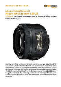 Nikon AF-S 35 mm 1.8 DX mit D7100 Labortest, Seite 1 [Foto: MediaNord]