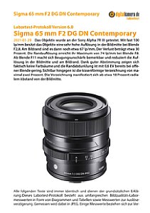 Sigma 65 mm F2 DG DN Contemporary mit Sony Alpha 7R III Labortest, Seite 1 [Foto: MediaNord]