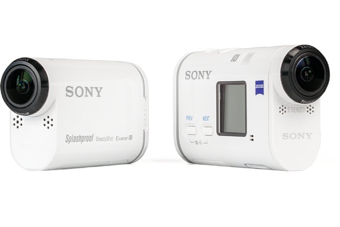 Bild Sony ist mittlerweile der zweite Hersteller mit großem Produkt-Lineup, das von preisgünstigen Einsteigermodellen bis zum 4K-Video-Flaggschiff reicht. Hier im Bild die beiden hochwertigsten Modelle HDR-AS200V (links) mit FDR-X1000V (rechts). [Foto: MediaNord]