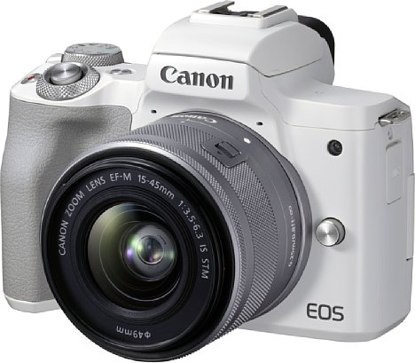 Bild Es wird die Canon EOS M50 Mark II auch in Weiß als Set mit dem EF-M 15-45 mm geben. [Foto: Canon]