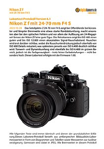 Nikon Z f mit Z 24-70 mm F4 S Labortest, Seite 1 [Foto: MediaNord]