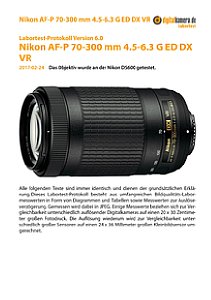 Nikon AF-P 70-300 mm 4.5-6.3 G ED DX VR mit D5600 Labortest, Seite 1 [Foto: MediaNord]