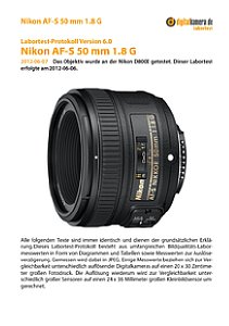 Nikon AF-S 50 mm 1.8 G mit D800E Labortest, Seite 1 [Foto: MediaNord]