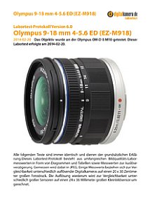 Olympus 9-18 mm 4-5.6 ED (EZ-M918) mit OM-D E-M10 Labortest, Seite 1 [Foto: MediaNord]