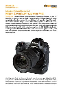 Nikon Z 9 mit Z 24-120 mm F4 S Labortest, Seite 1 [Foto: MediaNord]