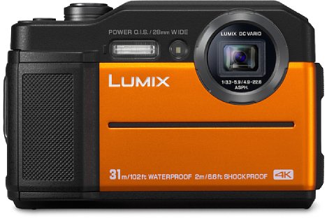 Bild Die Panasonic Lumix FT7 gibt mit einer Front in peppigem Orange ... [Foto: Panasonic]