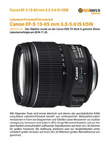 Canon EF-S 15-85 mm 3.5-5.6 IS USM mit EOS 7D Mark II Labortest, Seite 1 [Foto: MediaNord]