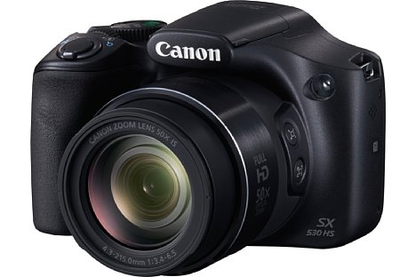 Bild Die Canon PowerShot SX530 HS protzt mit einem optischen 50-fach-Zoom von umgerechnet 24 bis 1.200 Millimeter Brennweite. [Foto: Canon]