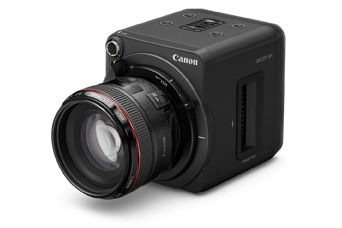 Bild Canon ME20F-SH mit Canon EF-Wechselobjektiv. [Foto: Canon]