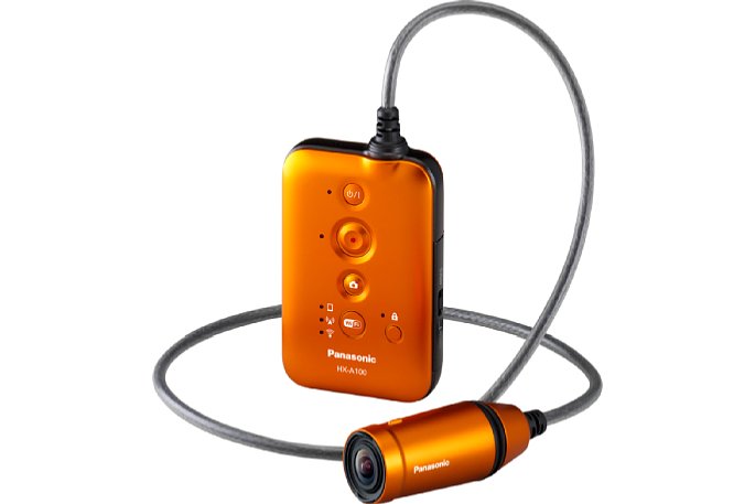 Bild Den Panasonic HX-A100 gibt es auch in orangener Farbvariante. [Foto: Panasonic]