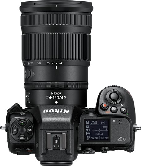 Bild Auf der Oberseite bietet die Nikon Z 8 ein Info-Display. [Foto: Nikon]