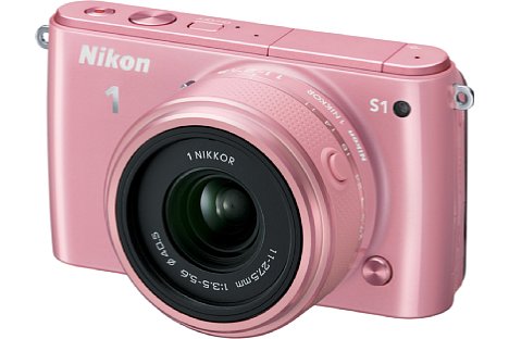 Bild Die Nikon 1 S1 gab es auch wieder in Rosa ... [Foto: Nikon]