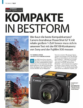 fotoMagazin 01/2015 - Canon G7X-1 im Test. [Foto: fotoMagazin]