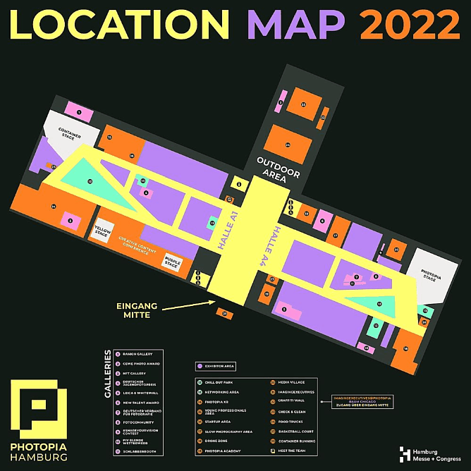 Bild Hallenplan der Photopia 2022. [Foto: Hamburg Messe und Congress]