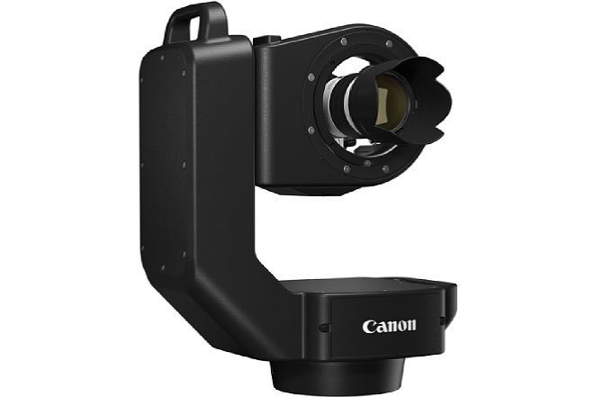 Bild Der automatische Stativkopf ist groß, er eignet sich für ausgewachsene Wechselobjektivkameras von Canon. [Foto: Canon]