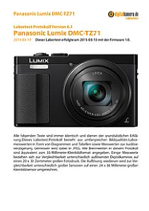 Panasonic Lumix DMC-TZ71 Labortest, Seite 1 [Foto: MediaNord]