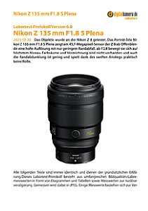 Nikon Z 135 mm F1.8 S Plena mit Z 8 Labortest, Seite 1 [Foto: MediaNord]