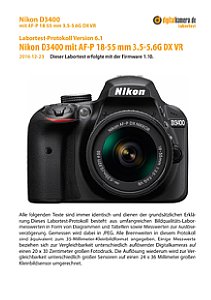 Nikon D3400 mit AF-P 18-55 mm 3.5-5.6G DX VR Labortest, Seite 1 [Foto: MediaNord]